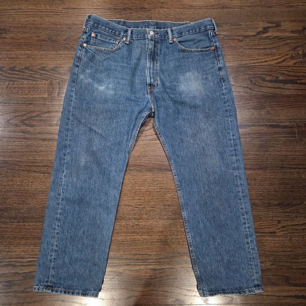 Levi's 505 Jeans Mens 40x29 Blue Denim Regular Fit Straight Leg